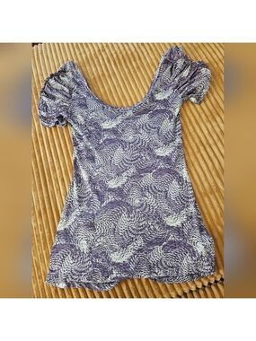 Sparkle & Fade Print Ruffled Top